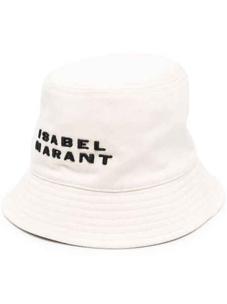  Isabel Marant Haley Logo Bucket Hat - Neutrals 