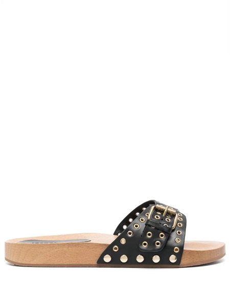  Isabel Marant Jaso Buckled Clogs - Black 