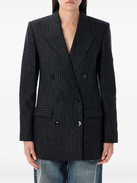  Isabel Marant Jevima Pinstriped Blazer - Grey 