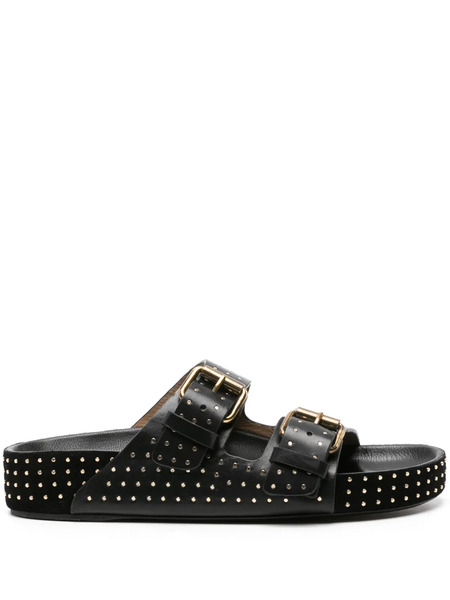  Isabel Marant Lennyo Leather Sandals - Black 