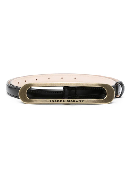  Isabel Marant Leyden Leather Belt - Black 