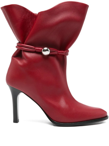  Isabel Marant 90mm Lolya Leather Boots - Red 