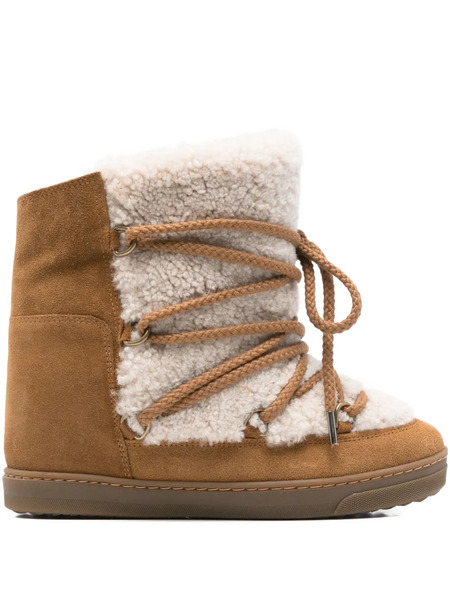  Isabel Marant Nowles Shearling Ankle Boots - Brown 