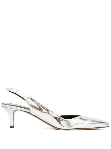  Isabel Marant Padim 50mm Leather Pumps - Silver 