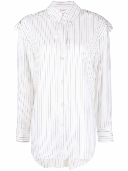  Isabel Marant Pinstripe-pattern Button-fastening Shirt - Neutrals 