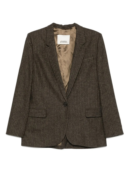  Isabel Marant Pinstripe Single-breasted Blazer - Brown 