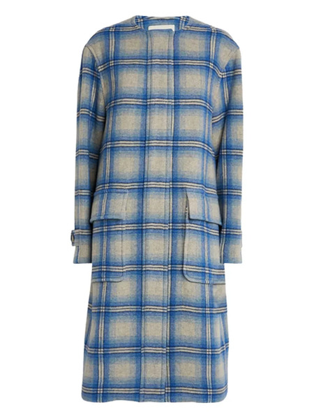  Isabel Marant Plaid-pattern Wool Coat - Blue 