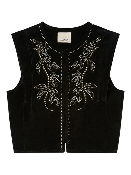  Isabel Marant Poppy Studded Gilet - Black 