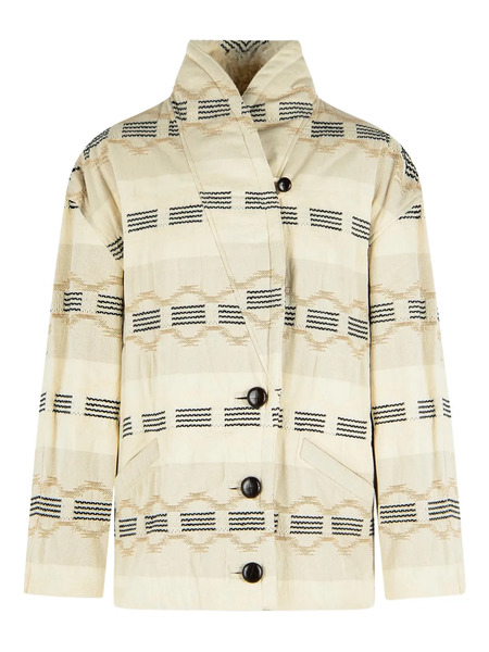  Isabel Marant Quayla Raised-neck Pattern Jacket - Neutrals 