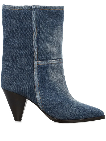  Isabel Marant Rouxa 75mm Denim Boots - Blue 