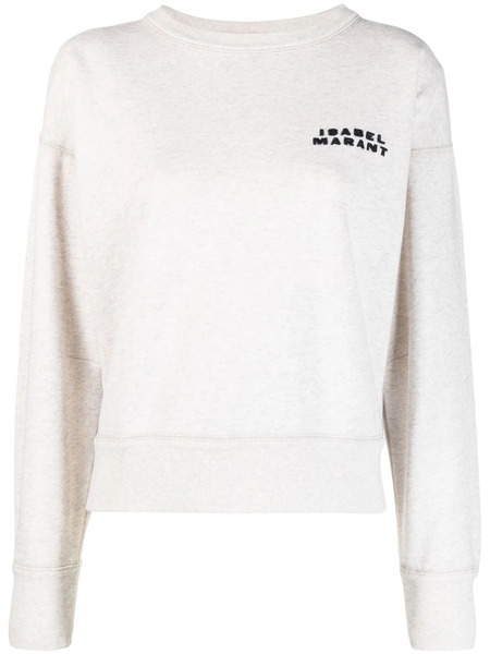  Isabel Marant Shad Logo-embroidered Sweatshirt - Neutrals 