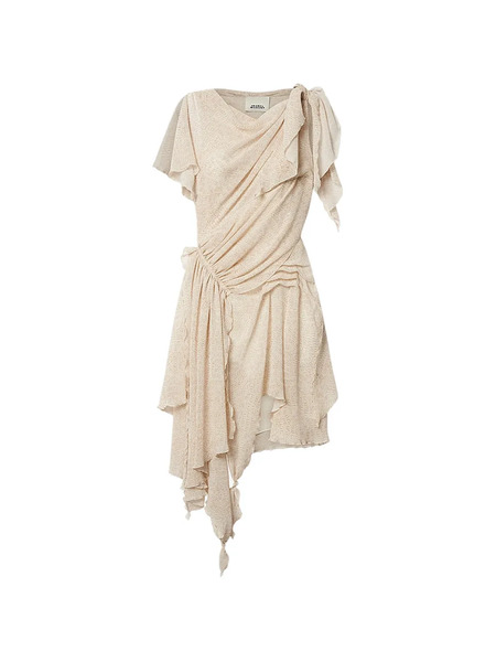  Isabel Marant Trysha Ruffled Mini Dress - Neutrals 