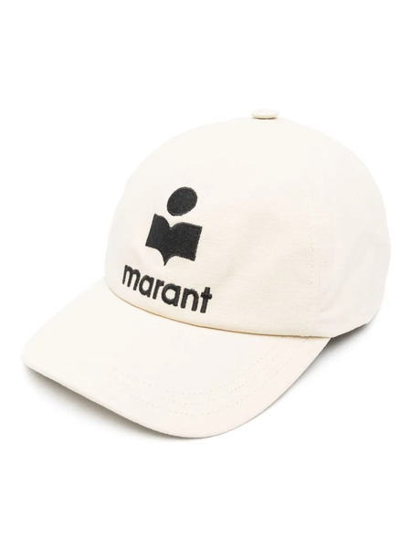  Isabel Marant Tyron Embroidered Cap - Ecbk|ecru/black 