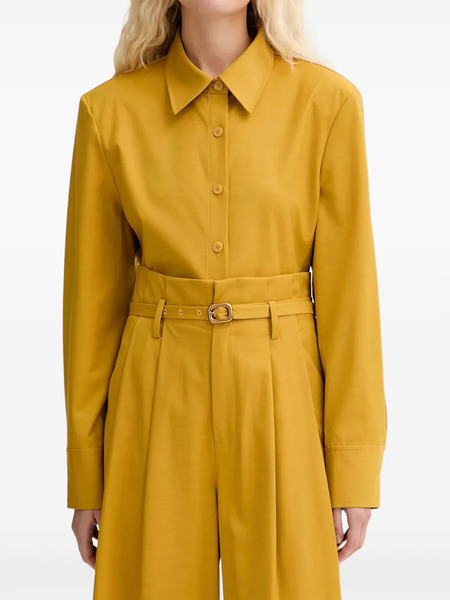  Isabelle Blanche Button-up Classic-collar Shirt - Yellow 