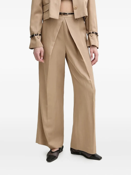  Isabelle Blanche Pleated Belted Trousers - Brown 