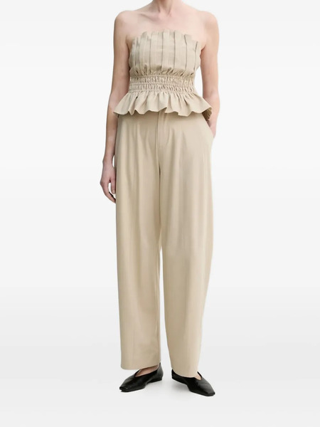  Isabelle Blanche Pleated Straight Trousers - Neutrals 