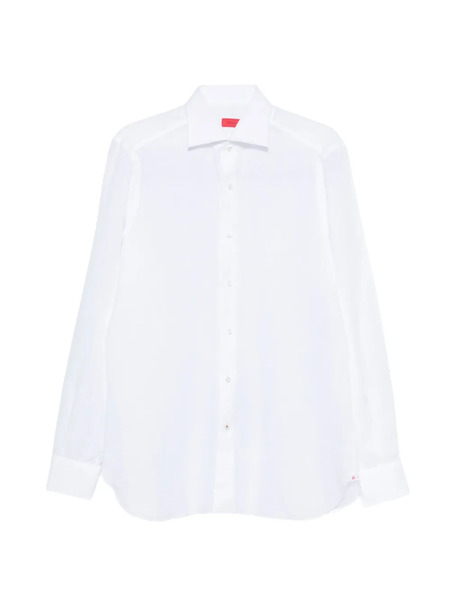  Isaia Buttoned Long-sleeve Shirt - White 