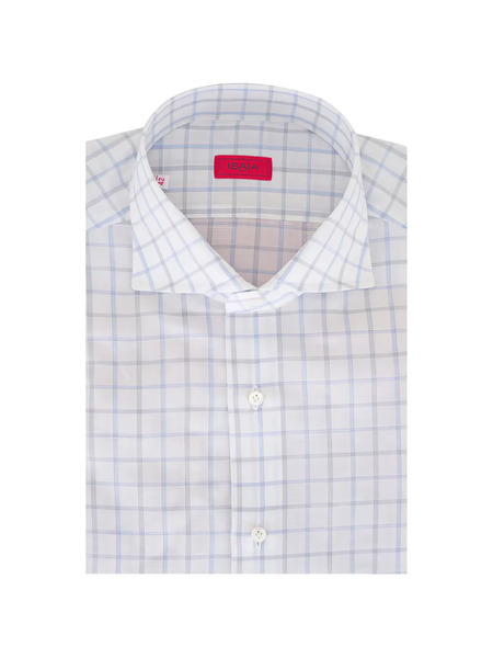  Isaia Checked Shirt - White 