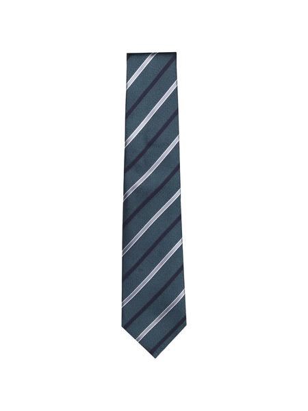  Isaia Pointed Striped Tie - Green 