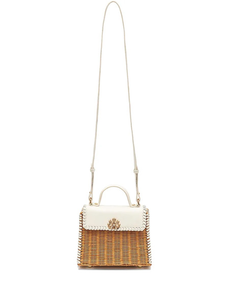  Isla Selene Top Handle Woven Shoulder Bag - Neutrals 