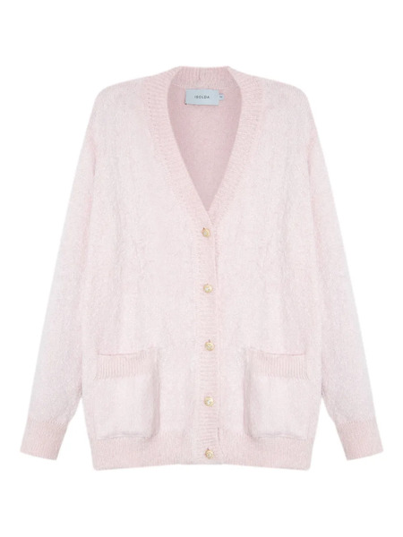 Isolda Button-detailed Pocket Cardigan - Pink 
