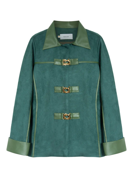  Isolda Laguna Metal-clasp Jacket - Green 