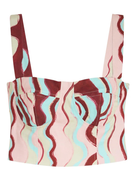  Isolda Paraíso Square-neck Top - Pink 