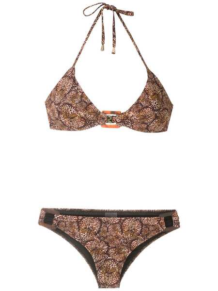  Isolda Pipa De Lycra Borakay Printed Bikini Set - Brown 