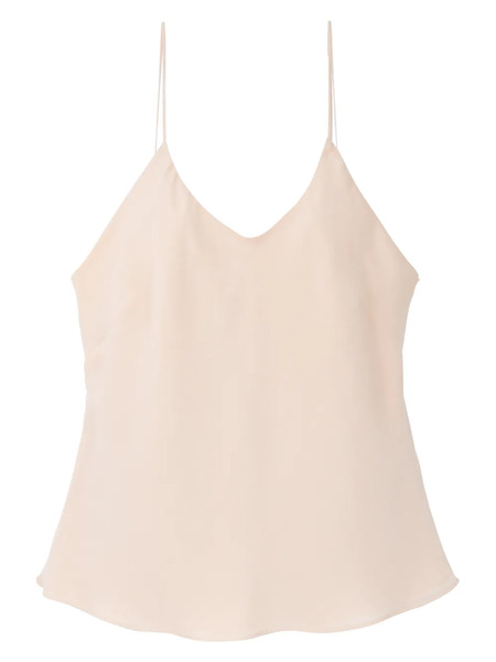  Isolda V-neck Spaghetti-straps Top - Neutrals 