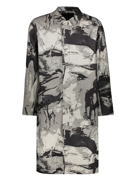  Iso.poetism Abstract-print Coat - Black 