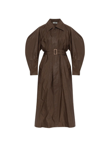  Issey Miyake Belted Coat - Brown 