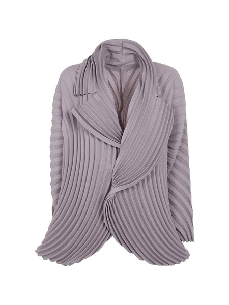 Issey Miyake Circle Pleated Jacket - Neutrals 