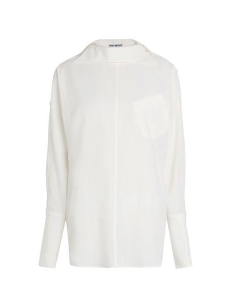  Issey Miyake Odd 2 Button Collar Shirt - White 