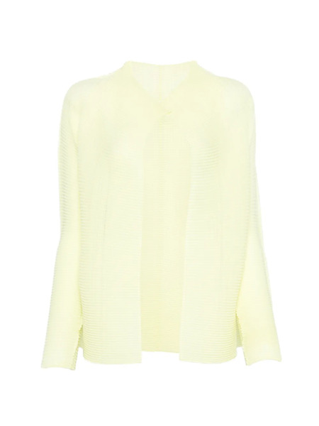  Issey Miyake Open-front Long-sleeve Jacket - Yellow 