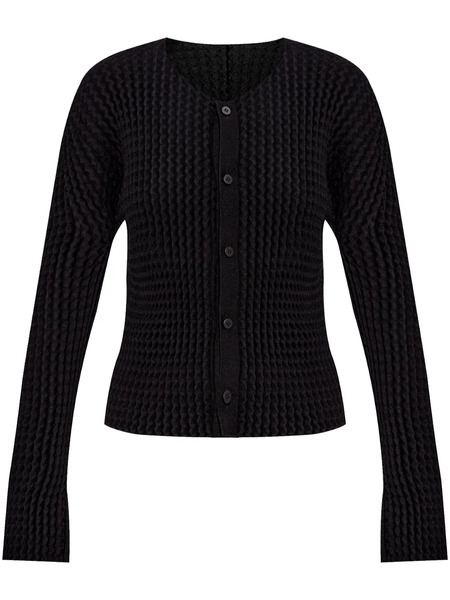  Issey Miyake Pleated Cardigan - Black 