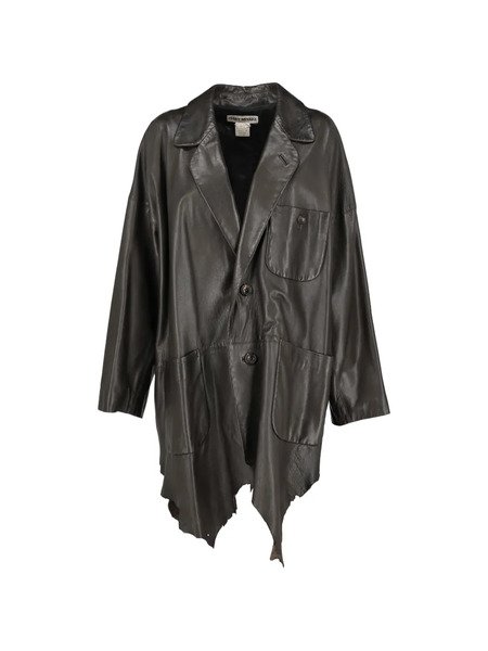  Issey Miyake Pre-owned Button Leather Jacket - Black 