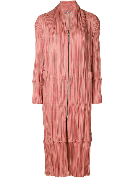  Issey Miyake Pre-owned Pleated Coat - Yellow 