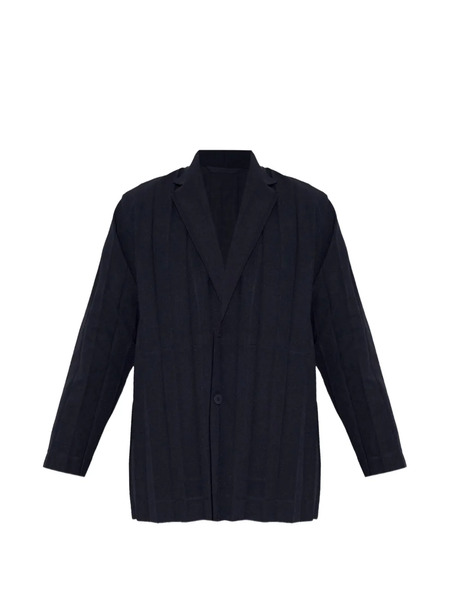  Issey Miyake Ribbed Blazer - Blue 