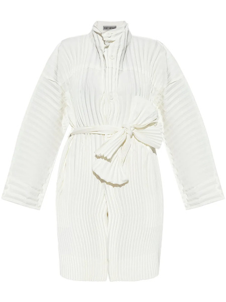  Issey Miyake Wavering Pleats Coat - White 