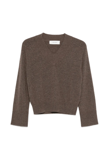  Ivory Paris V-neck Sweater - Brown 