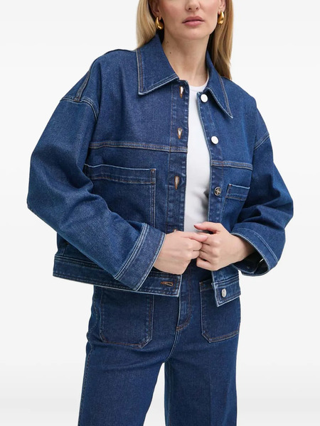  Ivy Oak Patch-pocket Denim Jacket - Blue 