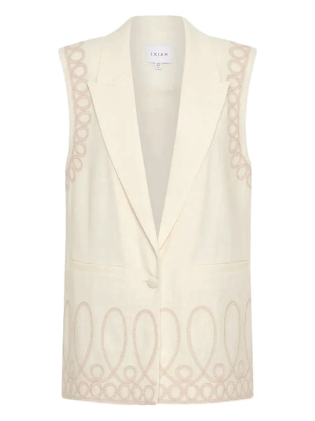  Ixiah Alkali Embroidered Waistcoat - Neutrals 