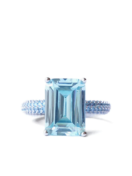  Izabel Display Mega Rectangle Ring - Blue 
