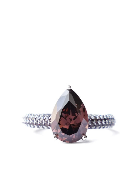  Izabel Display Pear-cut Zirconia Ring - Brown 