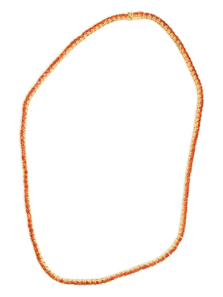  Izabel Display Tennis Necklace - Orange 