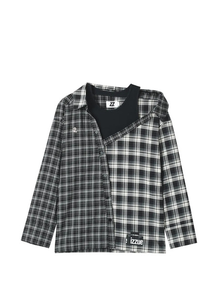  Izzue Checked Shirt - Black 