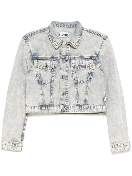  Izzue Cropped Denim Jacket - Blue 