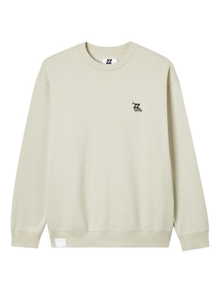  Izzue Embroidered-logo Crew-neck Sweatshirt - Neutrals 