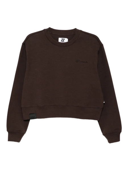  Izzue Embroidered-slogan Sweatshirt - Brown 