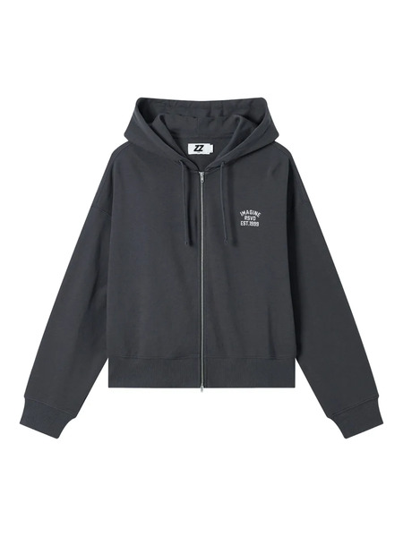  Izzue Embroidered Zip-up Jacket - Grey 